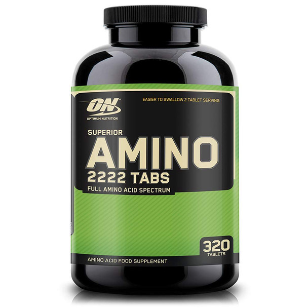 Optimum Nutrition ON Superior Amino 2222, Essential Amino Acids Tablets, EAA, BCAA, Unflavoured, 160 Servings, 320 Tablets