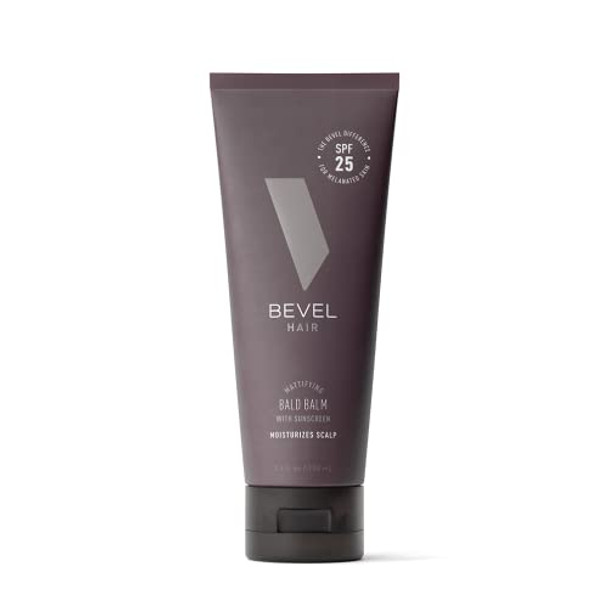 Bevel Bald Balm with SPF 25 - Bald Head Moisturizer with Vitamin C and Green Tea, Helps Mattify, Soothe and Protect Scalp and Skin, 3.4 Fl Oz