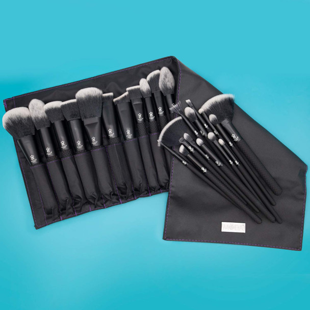MODA Pro Full Face 25PC Makeup Brush Set with Travel Pouch