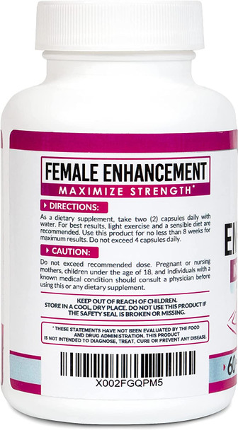 Female Enhancement (60caps) - Hormone Balance for Women - Intimacy & Mood Support - Natural Female Enhancement Pills with Dong Quai, Ginseng & Maca Root, 1 Pack