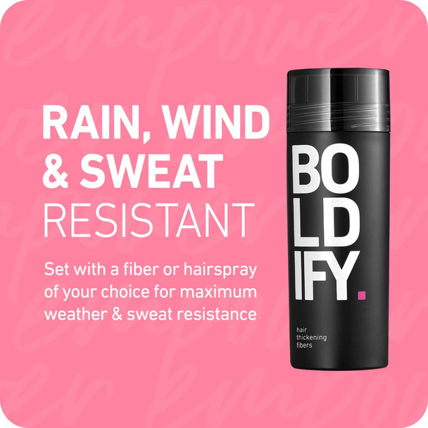 BOLDIFY Hair Fibers for Thinning Hair (BLACK) Undetectable & Natural - 28g Bottle - Hair Powder - Completely Conceals Hair Loss in 15 Sec - Hair Thickener & Topper for Fine Hair for Women & Men