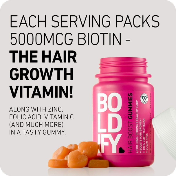 Hair Fibers (MEDIUM BROWN) + Biotin Gummies: Boldify Conceal & Glow Bundle: Undetectable & Natural Hair Fibers for Men & Women & All Natural, Vegan & Sugar Free Gummies