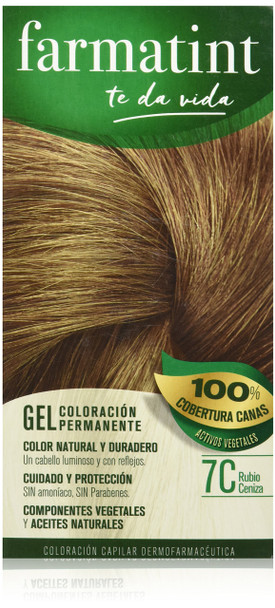 Farmatint Permanent Gel Hair Dye 7c Ash Blonde