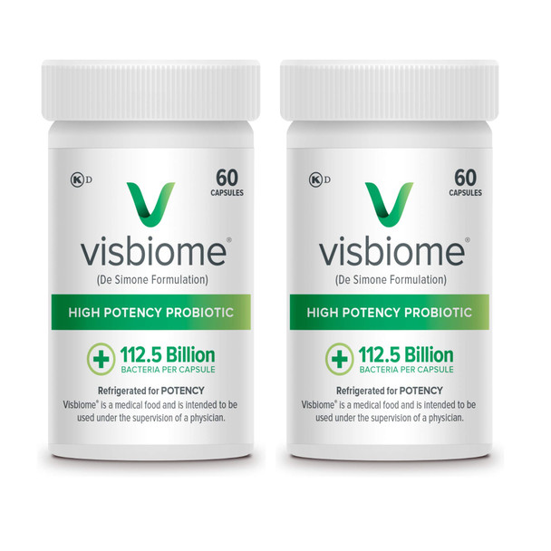 Visbiome High Potency Probiotic Capsules 112.5 Billion Cfu  (2-Pack)