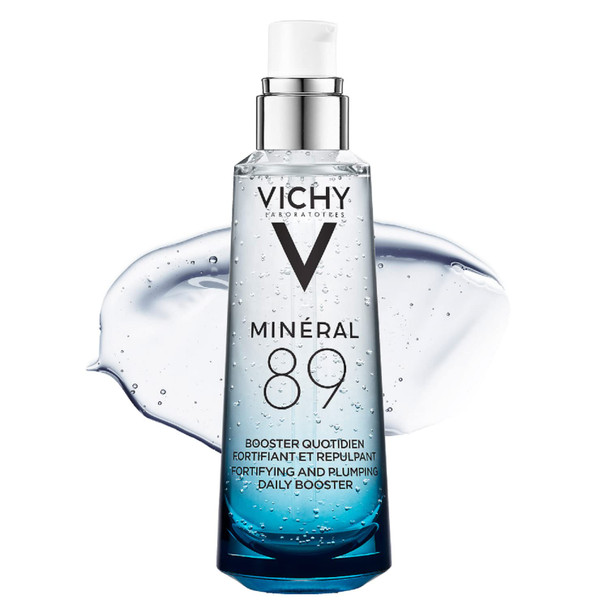 Vichy Mineral 89 Hyaluronic Acid Face Serum, Facial Gel Moisturizer and Pure Hyaluronic Acid Hydrating Serum for Sensitive or Dry Skin , 2.54 Fl Oz