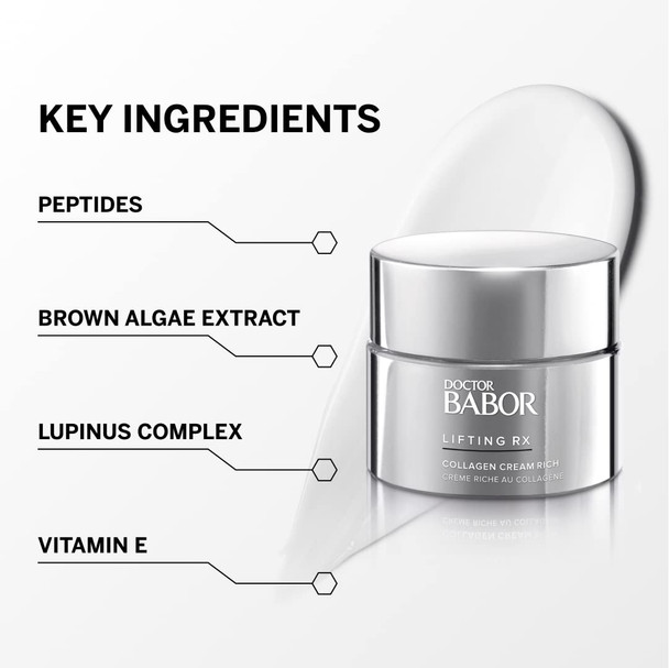 Babor Lifting Vegan Collagen Cream with Hyaluronic Acid Moisturizer, Natural Anti Aging Wrinkle Cream for Face, Firming Moisturizer for Women