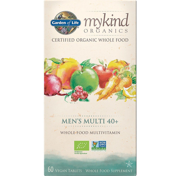 Garden of Life mykind Organics Men's 40+ Multi, 60 Tablets