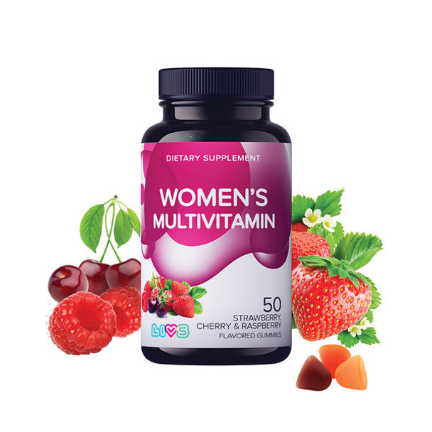 LIVS Womens Multivitamin Gummies 50 Strawberry Cherry & Raspberry LIVS Womens Multivitamin Gummies 50 Strawberry Cherry & Raspberry