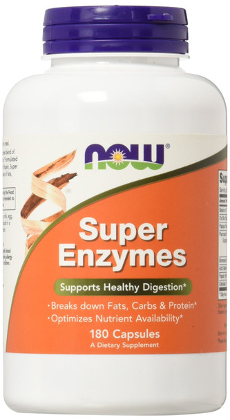 Now Foods Super Enzymes, 180 Capsules