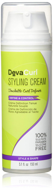 DevaCurl Styling Cream, Define and Control, Touchable Hold, 5.1 Fl Oz (Pack of 1)