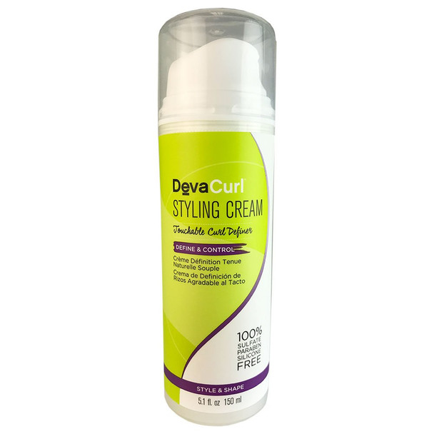 DevaCurl Styling Cream, Define and Control, Touchable Hold, 5.1 Fl Oz (Pack of 1)