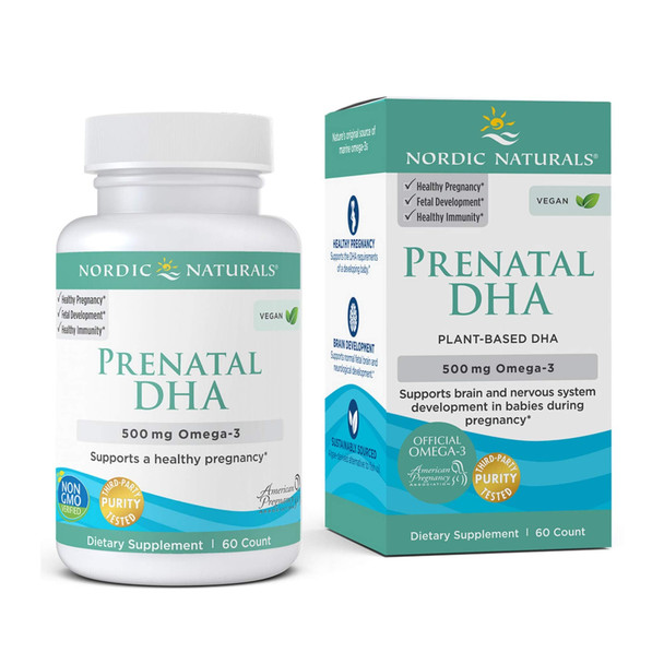 500mg Vegan Prenatal DHA 60 Softgels