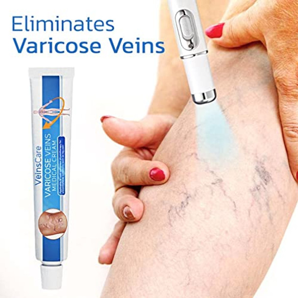 Veinshealth Varicose Veins Blue Light Therapy, Varicose Veins Cream With Veins Pen (2cream+1pen)