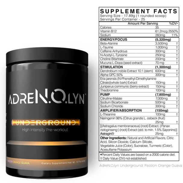 Black Market Labs AdreNOlyn Underground 25 Servings