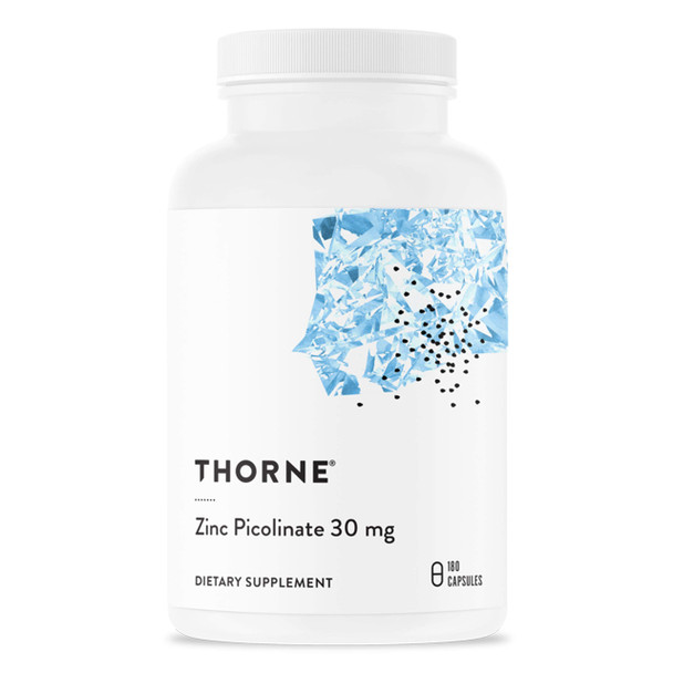 Thorne Research - Zinc Picolinate 30 mg - Well-Absorbed Zinc Supplement for Growth - 180 Capsules