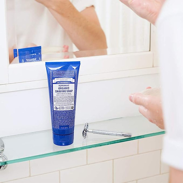 Dr Bronner Organic Shaving Soap Gel Peppermint