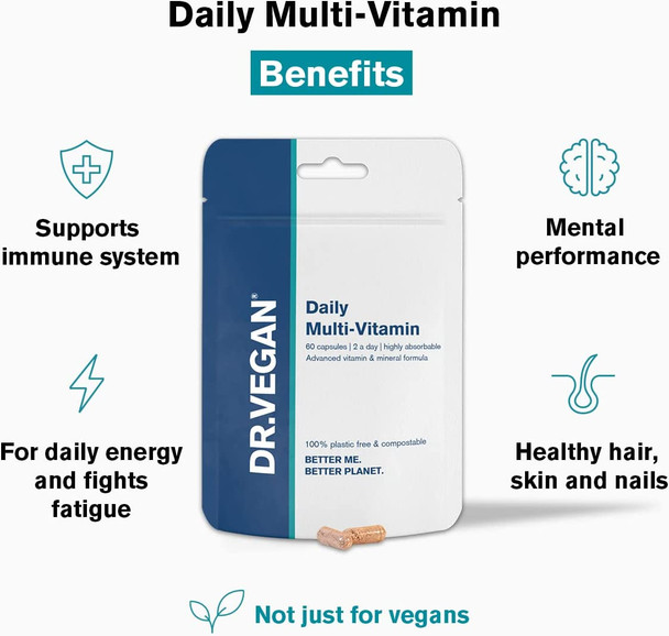 Dr Vegan Daily Multi-Vitamin Award Winning Shelf Box of 5