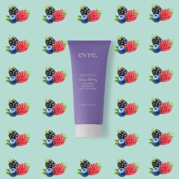 evre. TREAT YO'SELF Very Berry Hyaluronic Hydration Jelly Face Mask 100mL