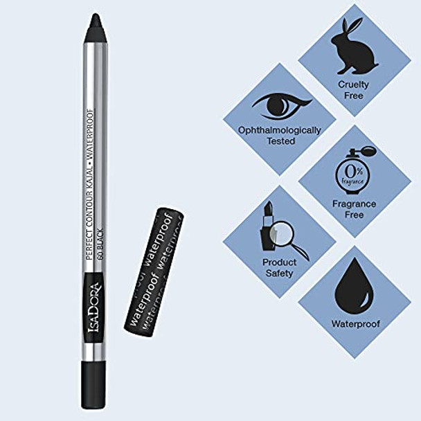 IsaDora Kajal Perfect Contour Waterproof 60 Black Eyeliner 1.2g