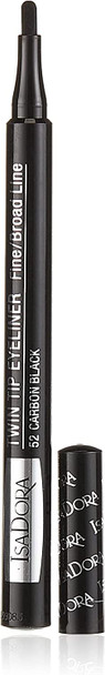 IsaDora Twin Tip Eyeliner 1ml - 52 Carbon Black