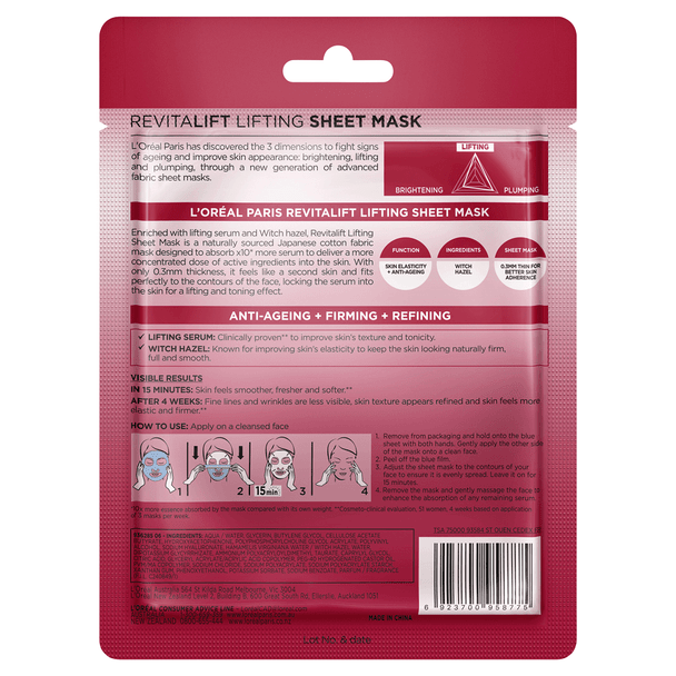 L'Oreal Paris Revitalift Lifting Sheet Mask 30g