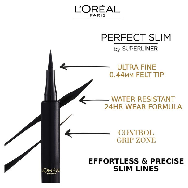 L'Oreal Paris SUPERLINER Perfect Slim Eyeliner - 01 Intense Black