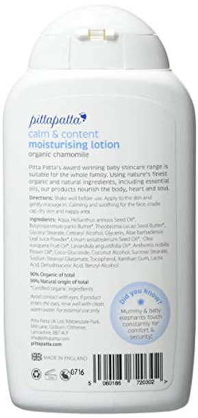 Organic Natural Children Moisturising Lotion - pittapatta by Simply Gentle Eco-friendly Natural Safe for Newborn Babies Skin Emollient with Calming Calendula Shea Butter and Vitamin E Oil.