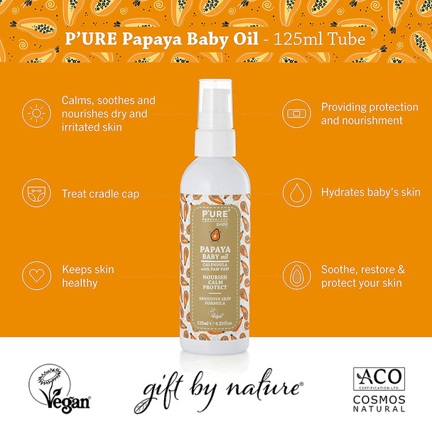 P'URE Papayacare Baby Oil 125ml