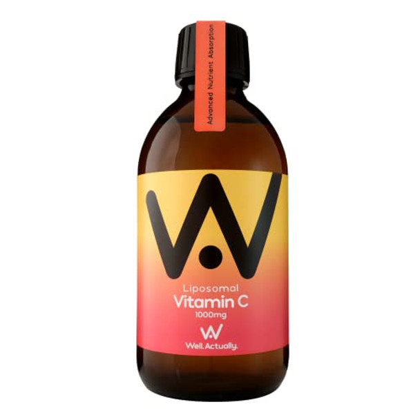 Powerful Liposomal Vitamin C 1000mg - 60 Servings - 300ml - Fruit Fusion Flavour - Vegan - UK - Made by Well.Actually.