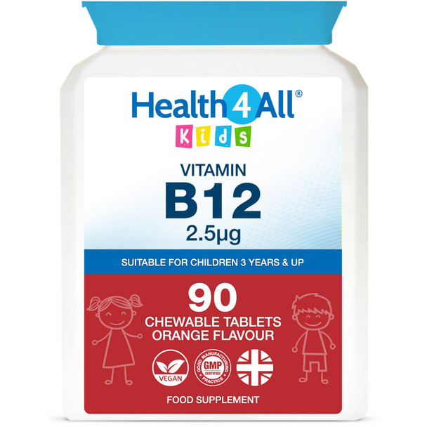 Health4All Kids Vitamin B12 2.5mcg Sublingual 90 Tablets