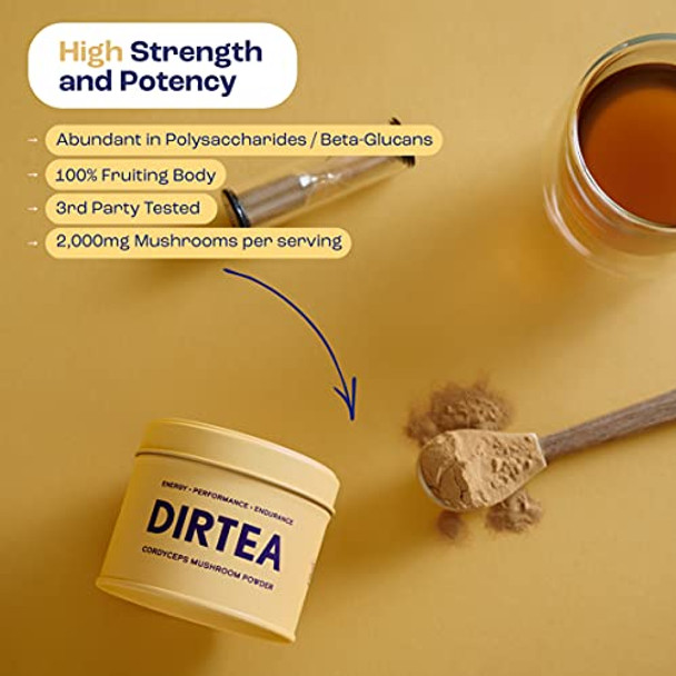 Dirtea Cordyceps mushroom powder - Energy, Performance Endurance