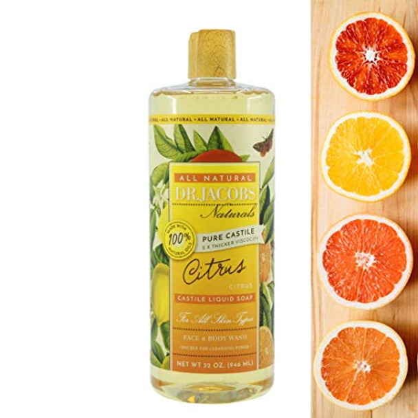 Dr Jacobs Naturals Liquid Castile Soap Body Wash - Citrus 946ml