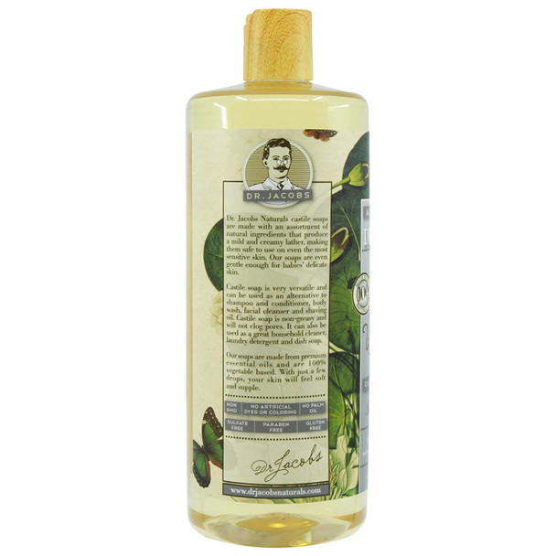 Dr Jacobs Naturals Liquid Castile Soap Body Wash - Unscented 473ml