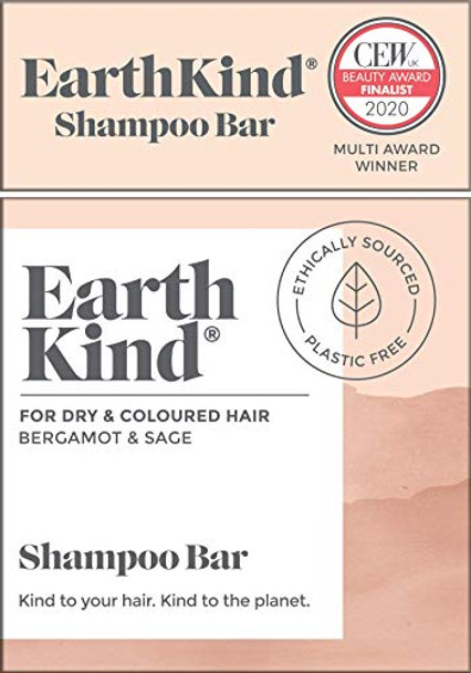 EarthKind Bergamot & Sage Shampoo Bar For Dry & Coloured Hair 50G