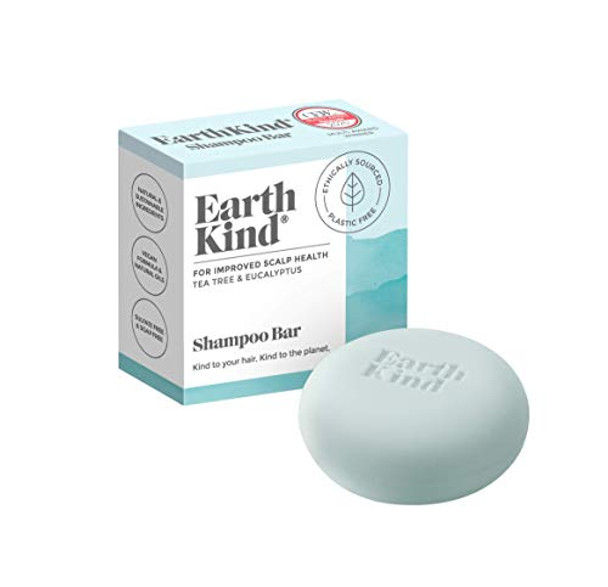 EarthKind Teatree & Eucalyptus Shampoo Bar For Improved Scalp Health 50G