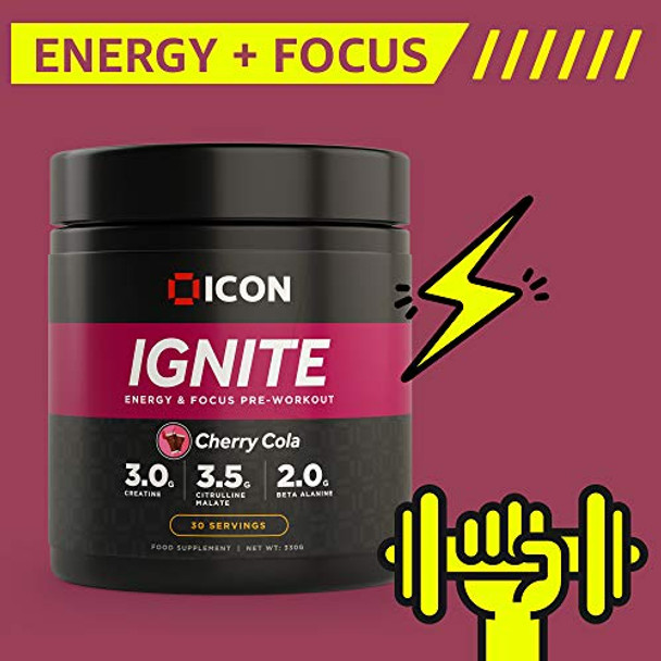 ICON Nutrition Ignite Pre-Workout 330g Cherry Cola