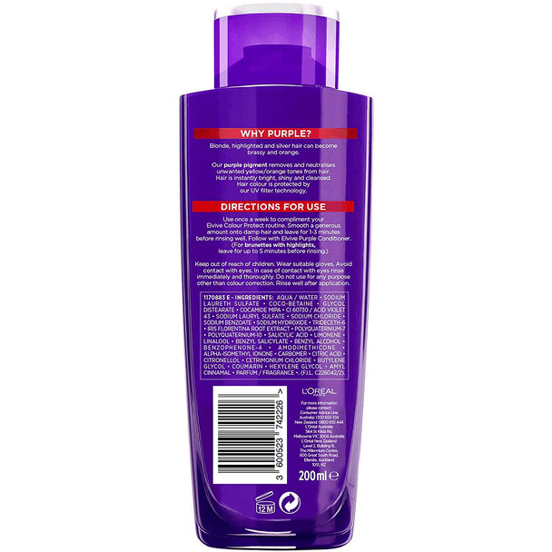 L'Oreal Paris ELIVVE Color-Vive Purple Shampoo 200mL