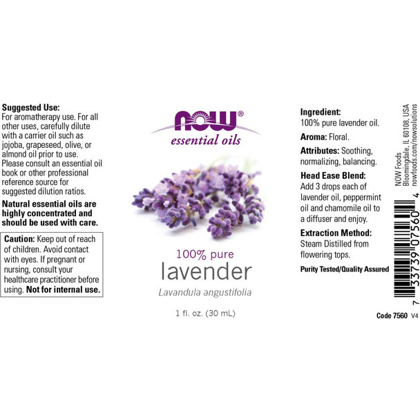 Now Foods Essential Oils Lavender 1 fl oz (30 ml)