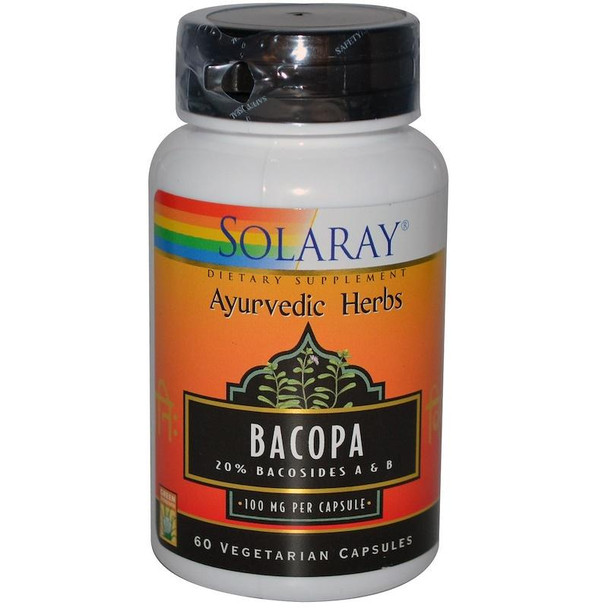 Solaray - Bacopa, 100 mg, 60 Veggie Capsules