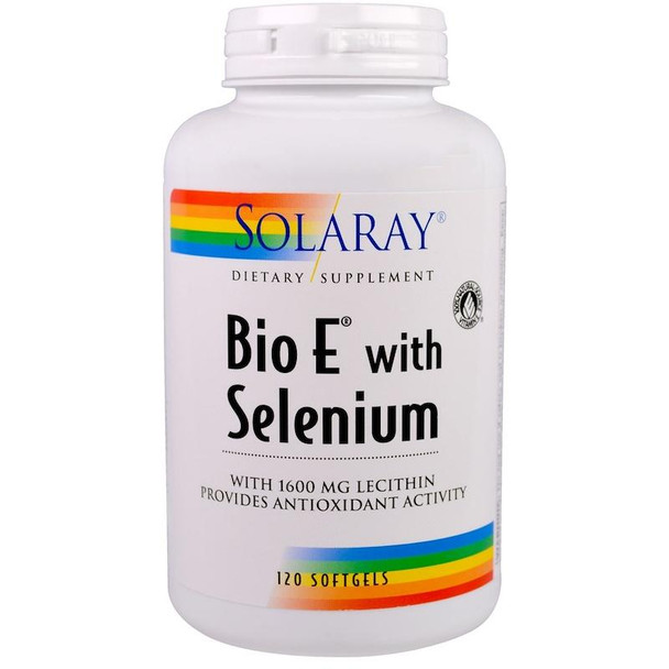 Solaray - Bio E With Selenium, 120 Softgels