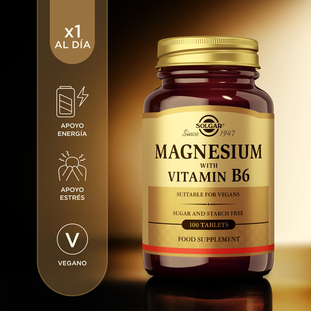 Solgar Magnesium with Vitamin B6 Tablets 100Tabs