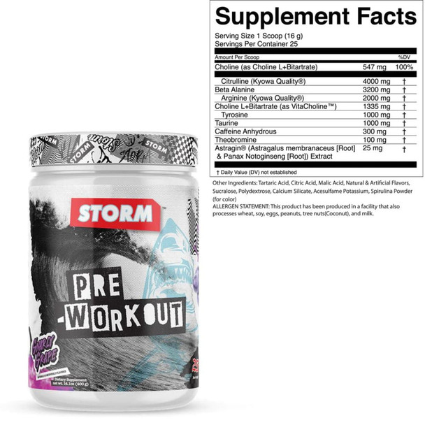 Storm PRE Preworkout 25 Servings