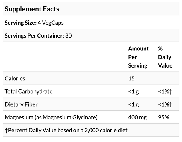 Solaray - Magnesium Glycinate, 400 mg, 120 Veg Caps
