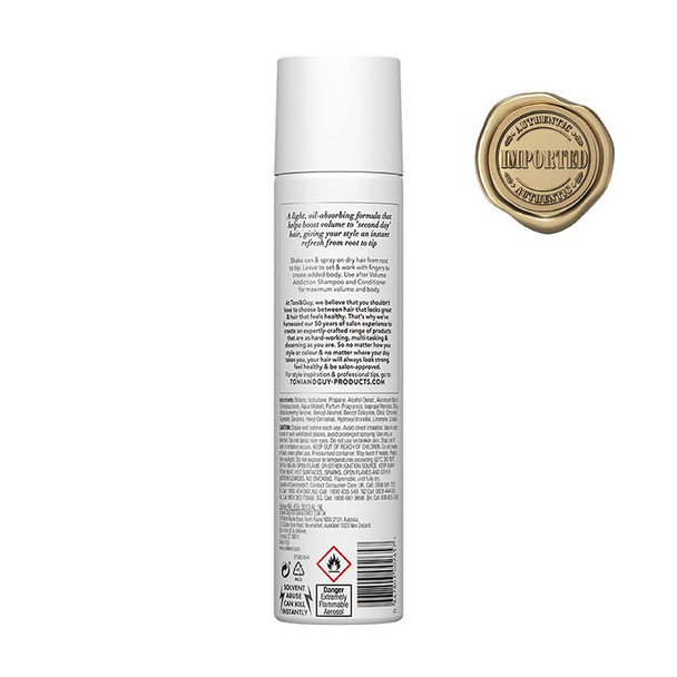 Toni & Guy Volume Addiction Sky High Volume Dry Shampoo for Volume Boost Oil absorbing refresher Between washes, 250ml