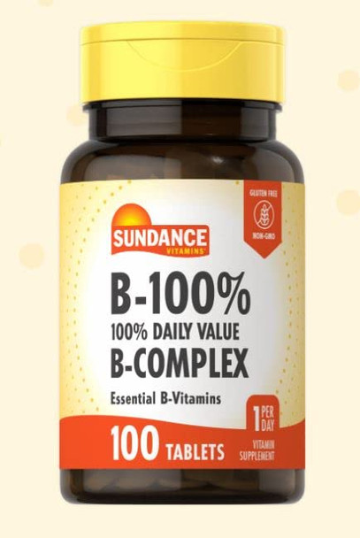 Sundance Vitamins B-Complex 100% Daily Value, 100 Tablets