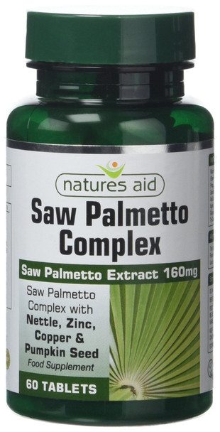 Natures Aid Saw Palmetto Complex for Men 60 Tablets