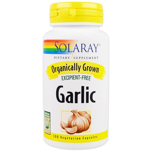 Solaray - Organic Garlic, 600 mg, 100 Veggie Caps