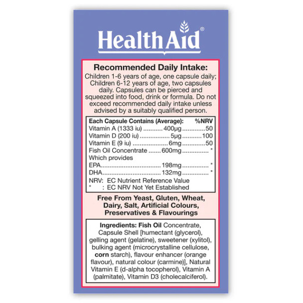 HealthAid Kidz Omega - 60 Capsules