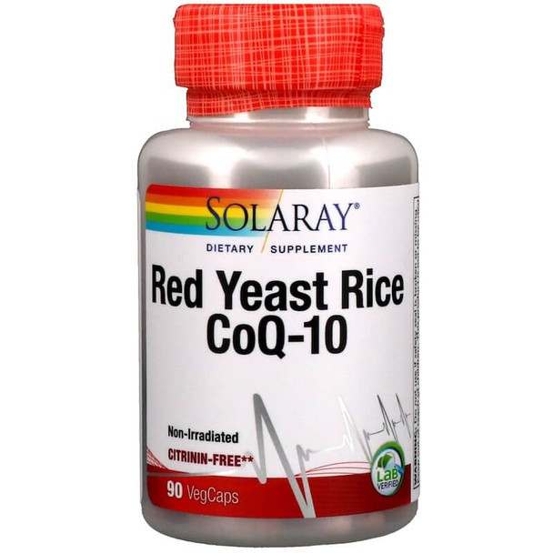 Solaray - Red Yeast Rice CoQ-10, 90 Vegetable Capsules