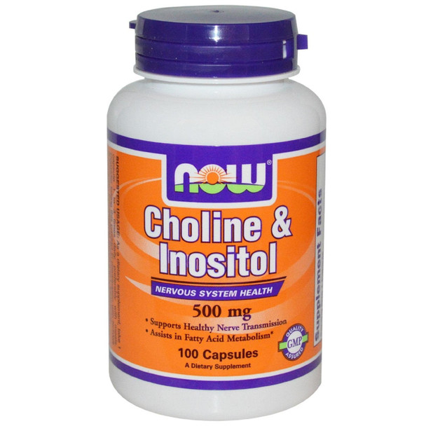 Now Foods Choline and Inositol, 500mg - 100 caps Vitamins B